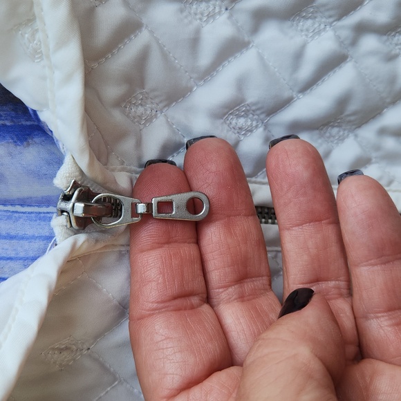 Chico's Vest Ivory Cream Quilted Women L 12 - Picture 12 of 14